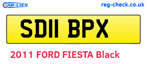 SD11BPX are the vehicle registration plates.