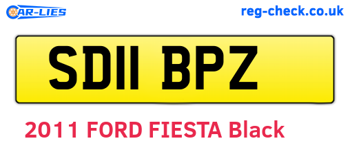 SD11BPZ are the vehicle registration plates.