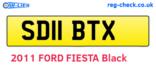 SD11BTX are the vehicle registration plates.