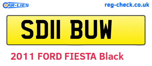 SD11BUW are the vehicle registration plates.