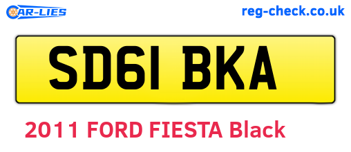 SD61BKA are the vehicle registration plates.