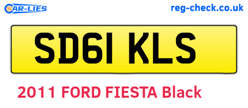 SD61KLS are the vehicle registration plates.