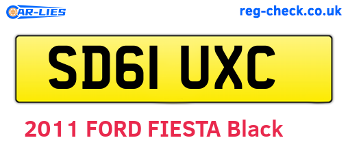 SD61UXC are the vehicle registration plates.