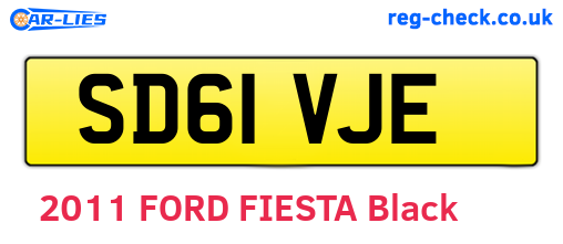 SD61VJE are the vehicle registration plates.