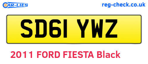 SD61YWZ are the vehicle registration plates.