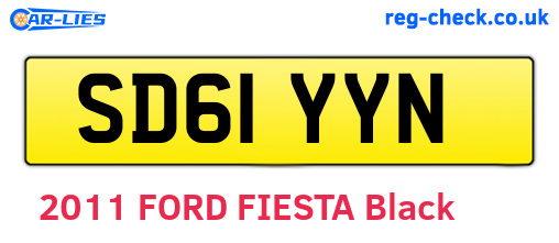 SD61YYN are the vehicle registration plates.