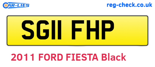 SG11FHP are the vehicle registration plates.