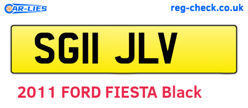 SG11JLV are the vehicle registration plates.