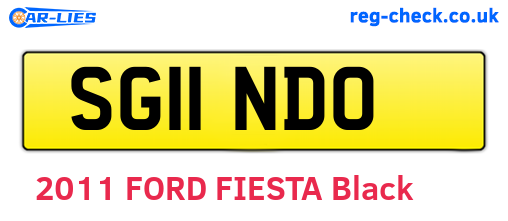 SG11NDO are the vehicle registration plates.