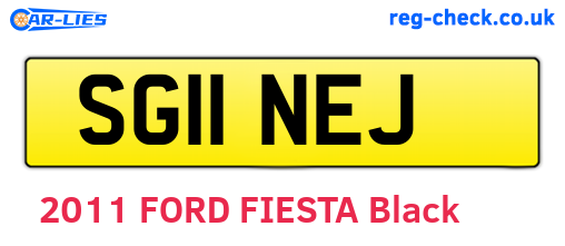 SG11NEJ are the vehicle registration plates.