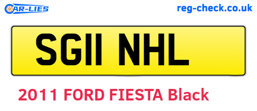 SG11NHL are the vehicle registration plates.