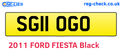 SG11OGO are the vehicle registration plates.