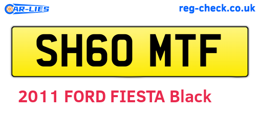 SH60MTF are the vehicle registration plates.