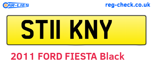 ST11KNY are the vehicle registration plates.