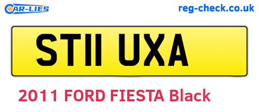 ST11UXA are the vehicle registration plates.
