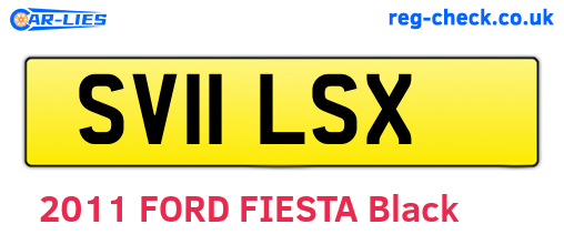 SV11LSX are the vehicle registration plates.
