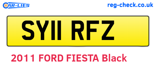 SY11RFZ are the vehicle registration plates.