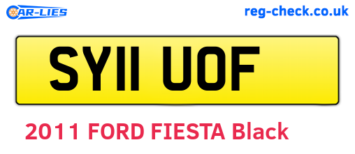 SY11UOF are the vehicle registration plates.