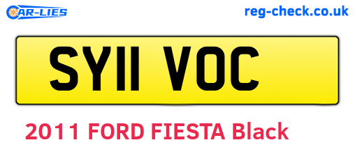 SY11VOC are the vehicle registration plates.