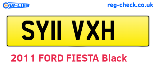 SY11VXH are the vehicle registration plates.