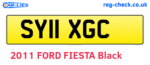 SY11XGC are the vehicle registration plates.