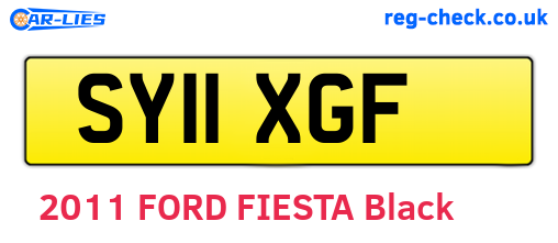 SY11XGF are the vehicle registration plates.