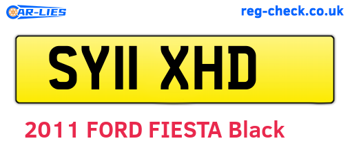 SY11XHD are the vehicle registration plates.