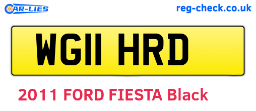 WG11HRD are the vehicle registration plates.
