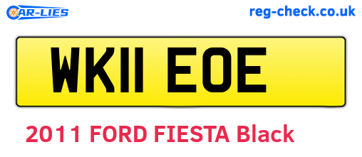 WK11EOE are the vehicle registration plates.