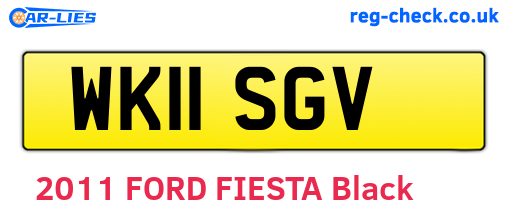 WK11SGV are the vehicle registration plates.