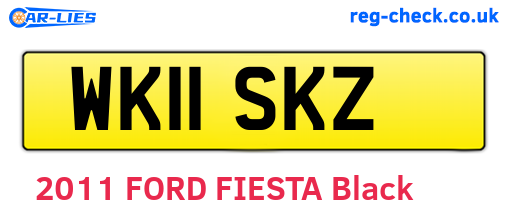 WK11SKZ are the vehicle registration plates.