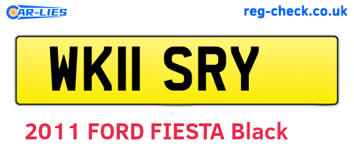 WK11SRY are the vehicle registration plates.