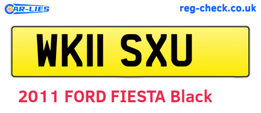 WK11SXU are the vehicle registration plates.