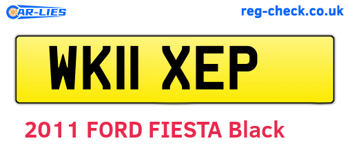 WK11XEP are the vehicle registration plates.