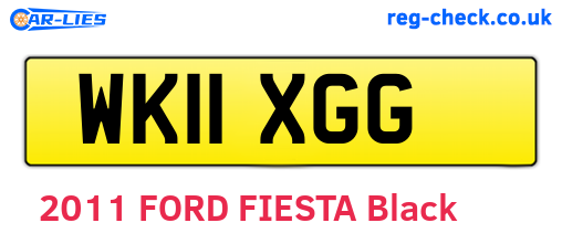 WK11XGG are the vehicle registration plates.