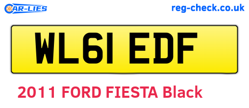 WL61EDF are the vehicle registration plates.