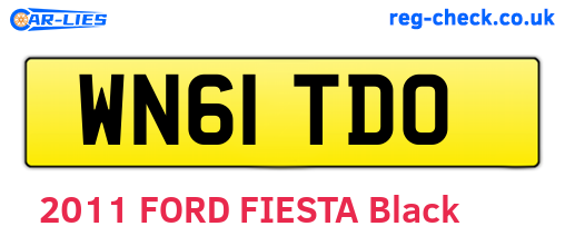 WN61TDO are the vehicle registration plates.