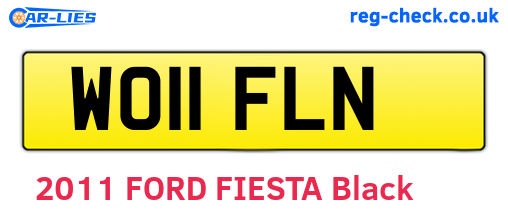 WO11FLN are the vehicle registration plates.