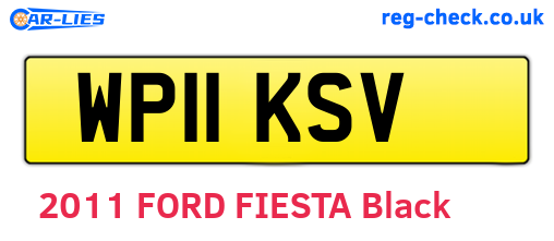 WP11KSV are the vehicle registration plates.