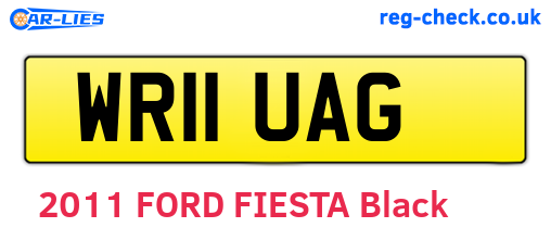 WR11UAG are the vehicle registration plates.