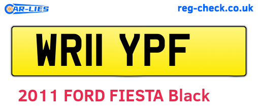 WR11YPF are the vehicle registration plates.