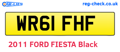 WR61FHF are the vehicle registration plates.