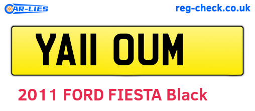 YA11OUM are the vehicle registration plates.