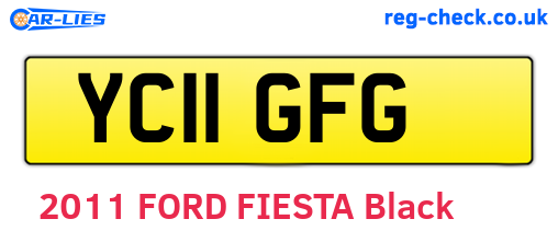 YC11GFG are the vehicle registration plates.