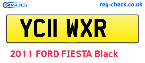 YC11WXR are the vehicle registration plates.