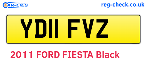 YD11FVZ are the vehicle registration plates.