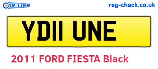 YD11UNE are the vehicle registration plates.