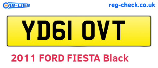 YD61OVT are the vehicle registration plates.