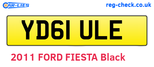 YD61ULE are the vehicle registration plates.
