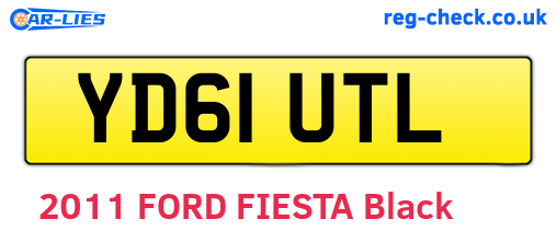 YD61UTL are the vehicle registration plates.